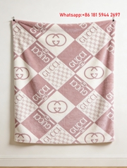 Gucci Pink White Checkerboard GG Monogram Flannel Blanket Pastel Wall Decor throw blankets IMG_2596